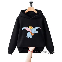 Fashion Dumbo Kids Casual Sweatshirt Hoodie Hoodie Teen Fashion Kawaii Girls Top Boys Clothes Fashion New