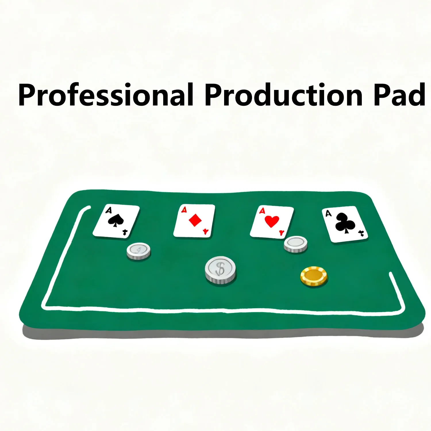 Professional Production Pad Magic Table Mat Tray (With interlayer,51*38.5*2cm) Magic Trick Coin Card  Box Multi-function Pad