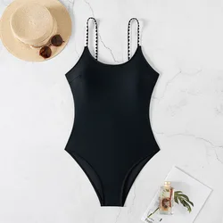 sexy black white swimsuits one piece backless bikinis bodysuits Swimwear Biquini conjunto de bikini Woman beach outfits biquini