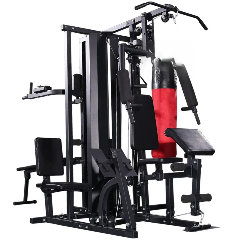 

Fitness Equipment Household Set Combination Indoor Gym Strength Comprehensive Training Equipment Four-person Station