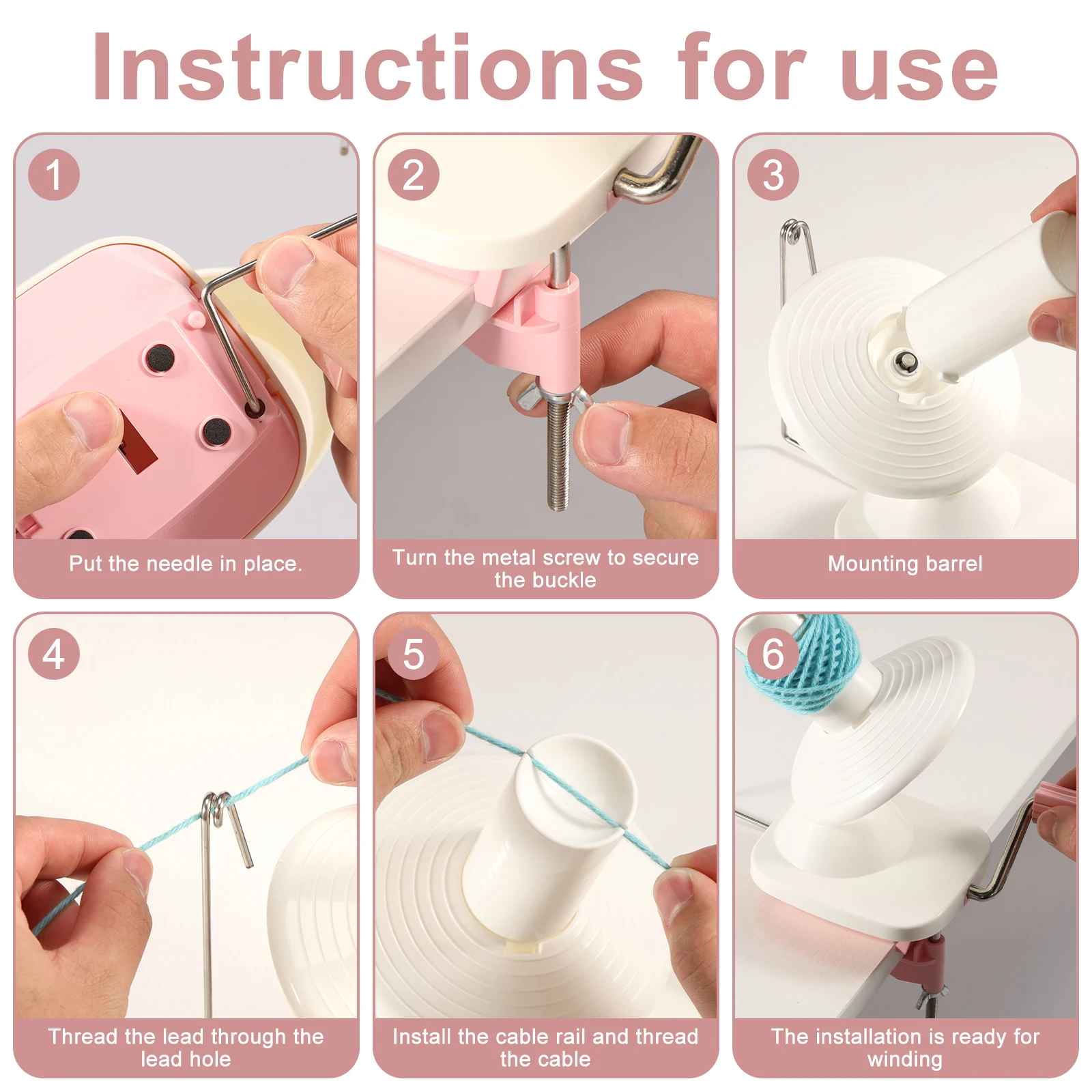 1Set Manual Wool Ball Winder Manual Household Yarn Winding Detachable Yarn Ball Roller Weaving Tools DIY Yarn Ball Winder