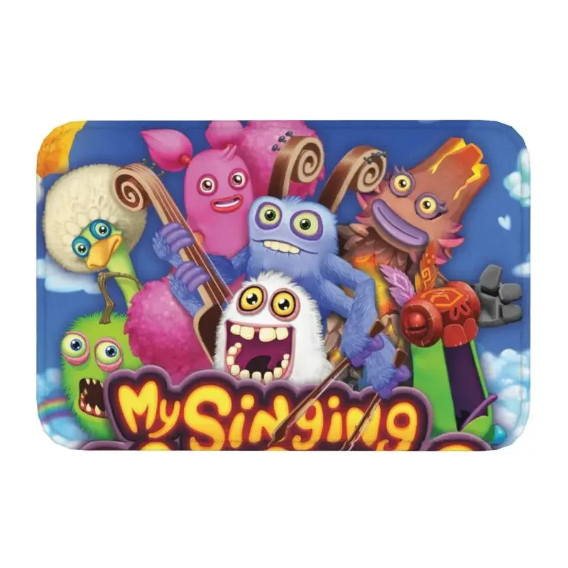 My Singing Monsters Characters Doormat  Entrance Bathroom Kitchen Floor Door Mat Cartoon Anime Game Living Room Carpet Rug