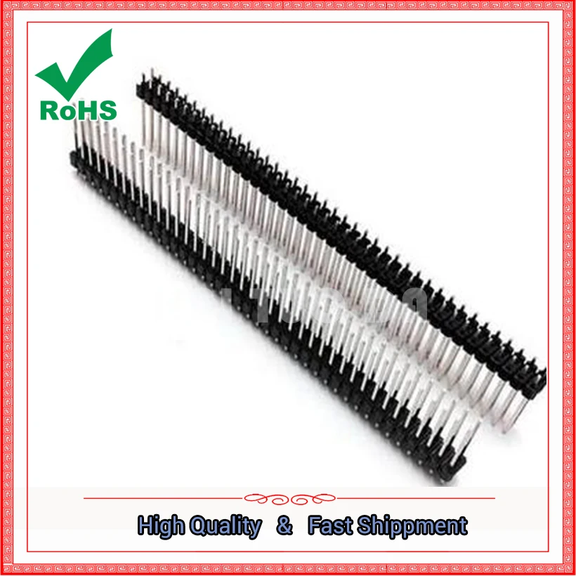 

10PCS 2*40PIN Double Row Male Pin Header 2X40PIN 2.54MM 40 PIN Connector 40pin Strip 40p