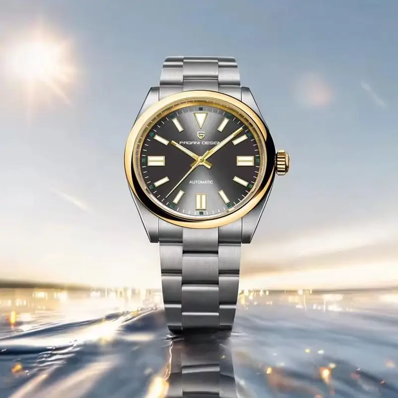 PAGANI DESIGN 2026 New 40MM Gold Silver Luxury Automatic Watch Men Japan Movt Mechanical Wrist watch Stainless steel Waterproof