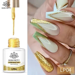 Born pretty gold liner paintin gel unhas polonês 10ml para design listra linha unhas francesas super brilhante desenho graffiti pintura gel