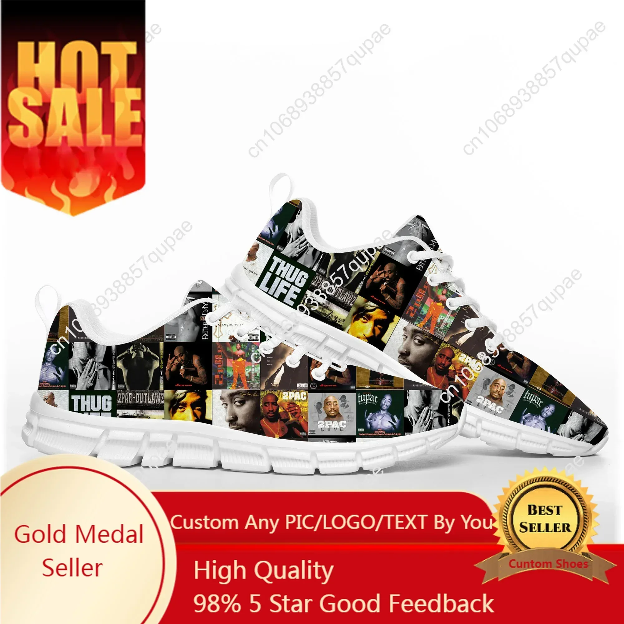 

Rap 2Pac Tupac All Eyez on Me Sports Shoes Mens Womens Sneakers Casual Custom High Quality Couple Shoes