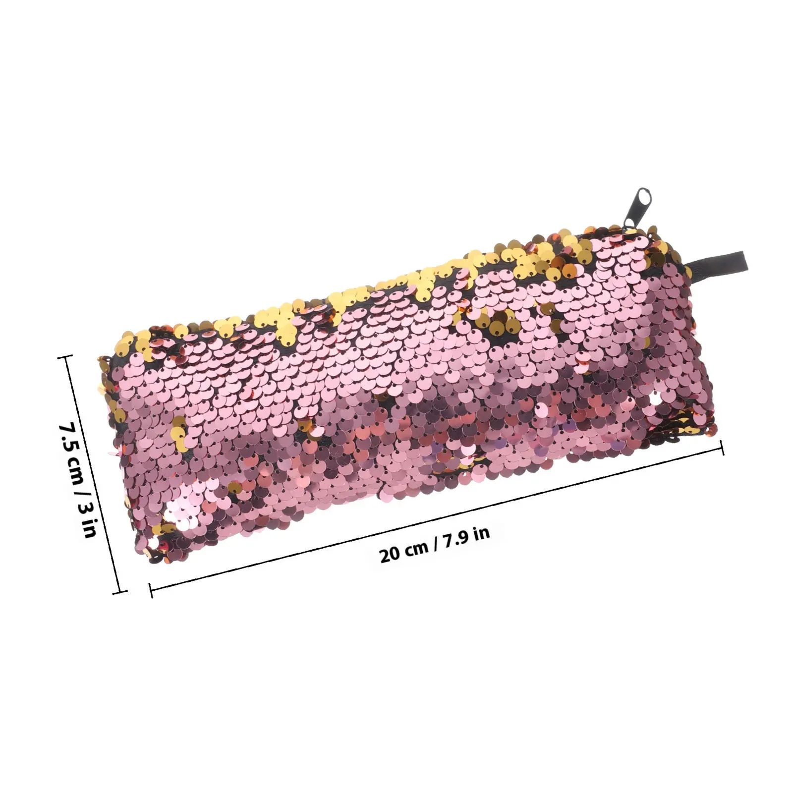 Fashionable Sequin Polyester Makeup Bag Large Capacity Pouch for Travel Organizing Earphones Cables Toiletries