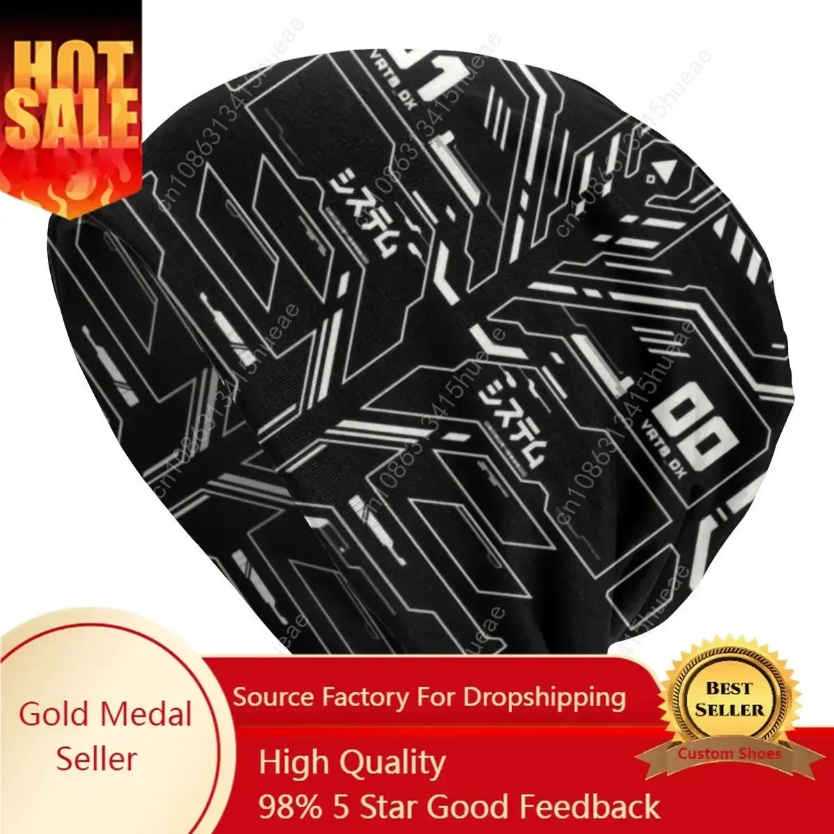 

Japanese Techwear Bonnet Beanie Knitted Hats Men Women Future Tech Street Wear Style Warm Winter Skullies Beanies Cap for Ski