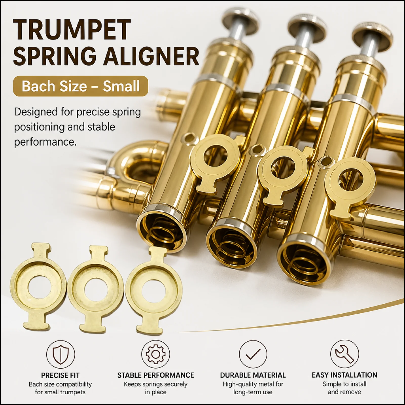 Copper Trumpet Spring Holder Durable Support Plates Instrument Spare Parts for Enhanced Sound and Repair