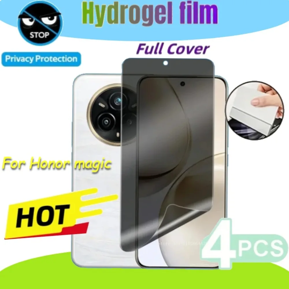 4 Stück Hydrogel-Displayschutzfolien für Honor Magic 7 Pro 6 5 Anti-Spy Soft Film für Honor Magic 5 6 Lite 7 Peeping Prevention