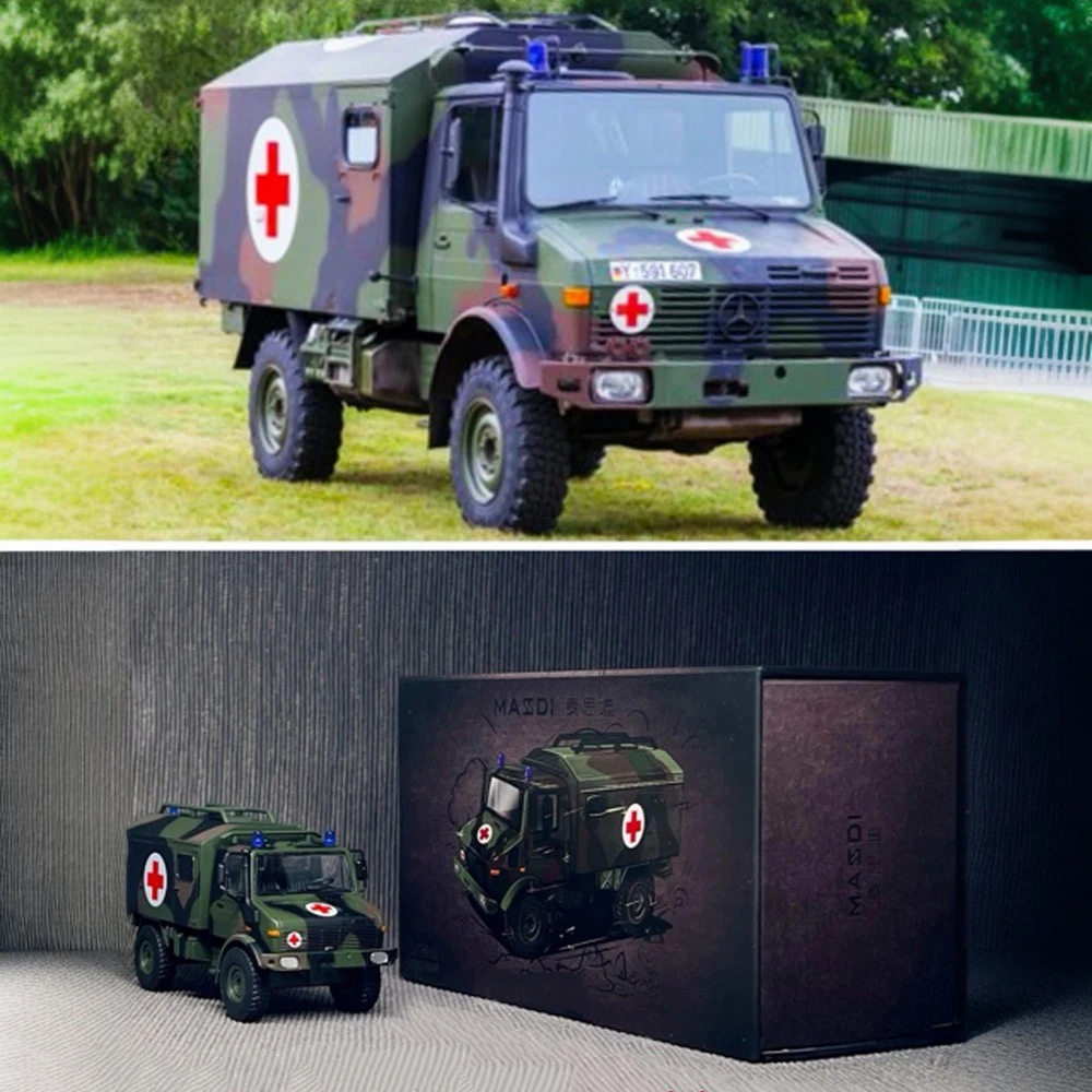 Unimog Geländewagen, Militär-LKW, Druckguss-Metall, gemischte Farben, andere Metall-Militär-Modellbausätze im Maßstab 1:64, Sammlerpuzzle