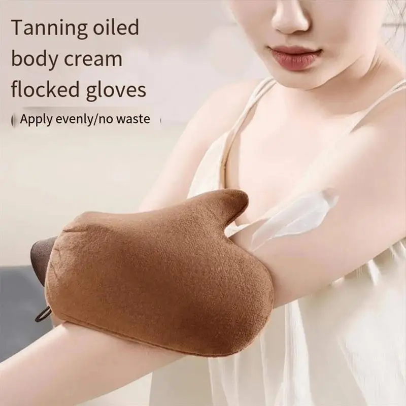 Tanning Applicatie Handschoen Zelfbruinende Handschoen Herbruikbaar Lichaam Gezicht Bad Rug Tan Exfoliërende Verwijdering Mitts