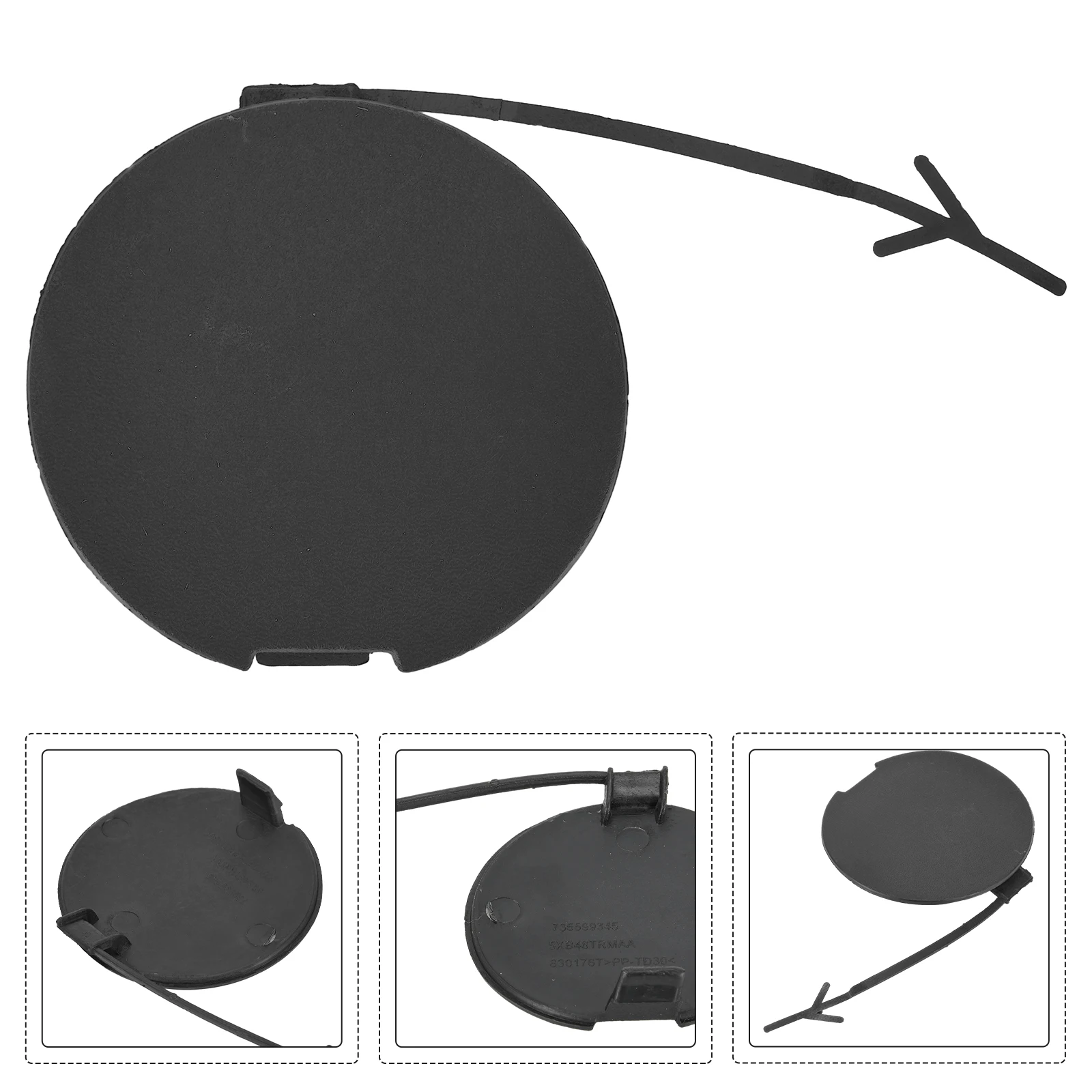 

Tow Hook Car Bumper Auto Parts 5XB38LXHAA New Black Tow Hook Bumper Tow Hook Eye Cap Cover Front Bumper High Quality