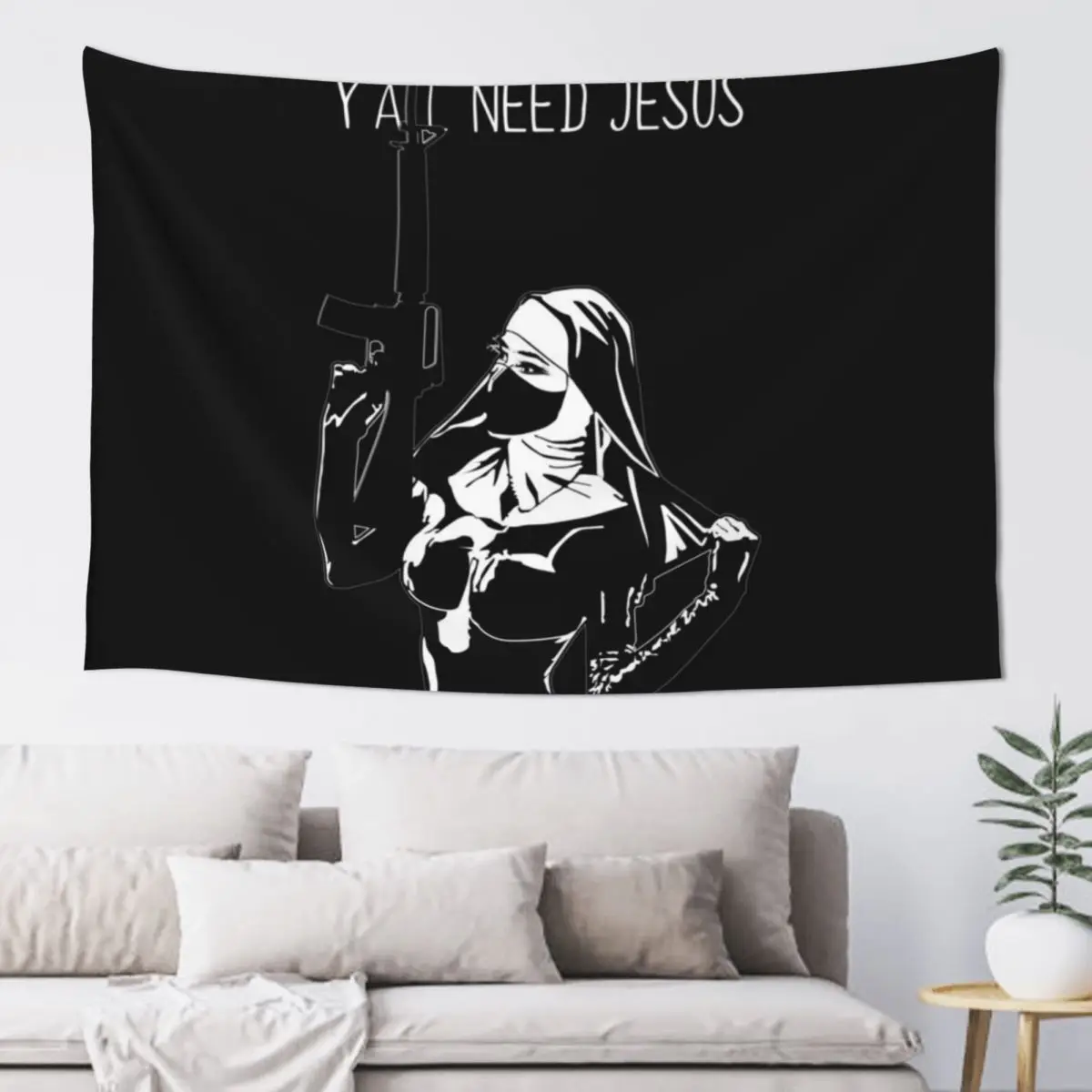 

y'all need jesus Tapestry Bedroom Deco Room Decore Aesthetic Decoration For Rooms Wall Hangings Decoration Tapestry