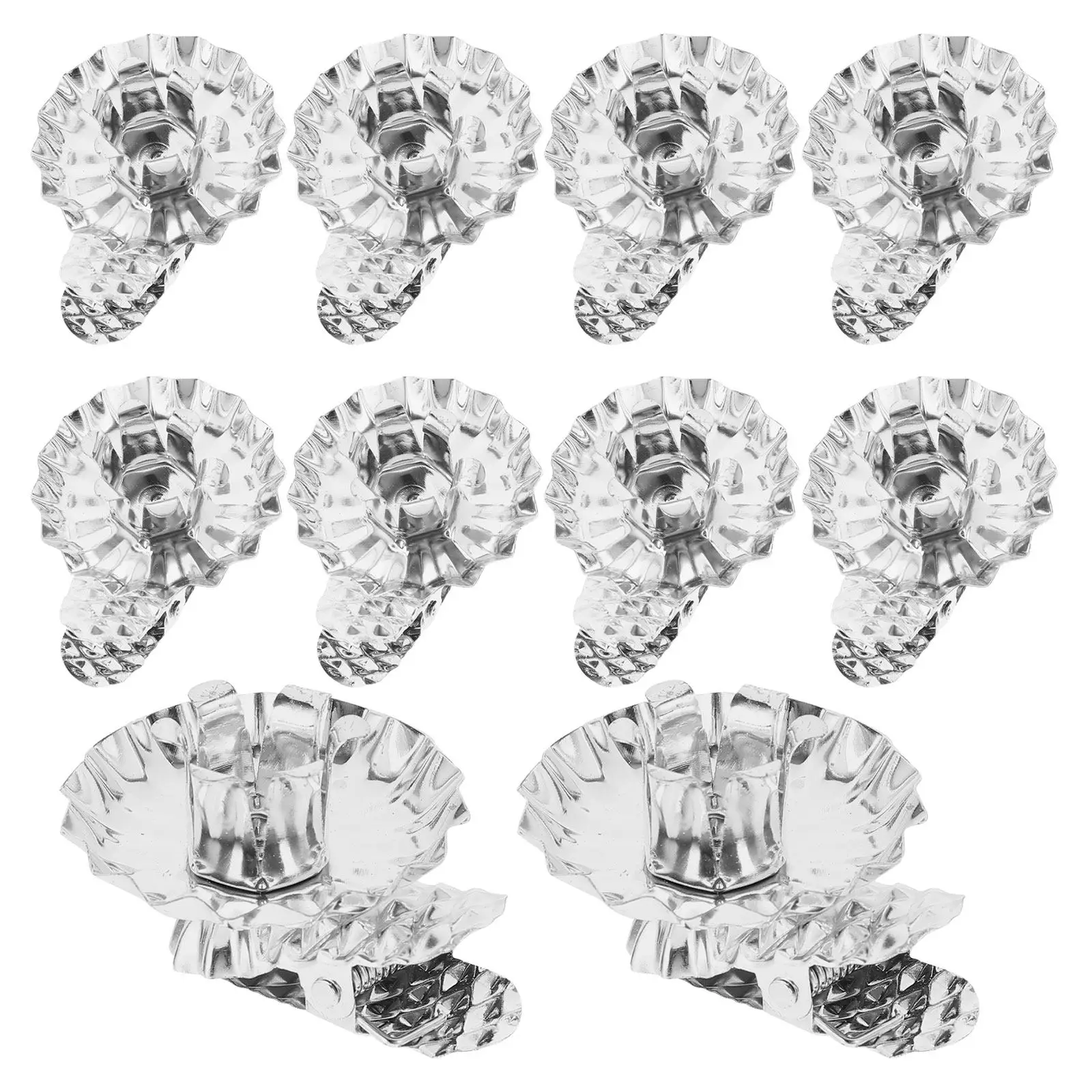 24Pcs Iron Holders Retro Pillar Stand Decorative Clip for Wedding Party Holiday Table Centerpiece