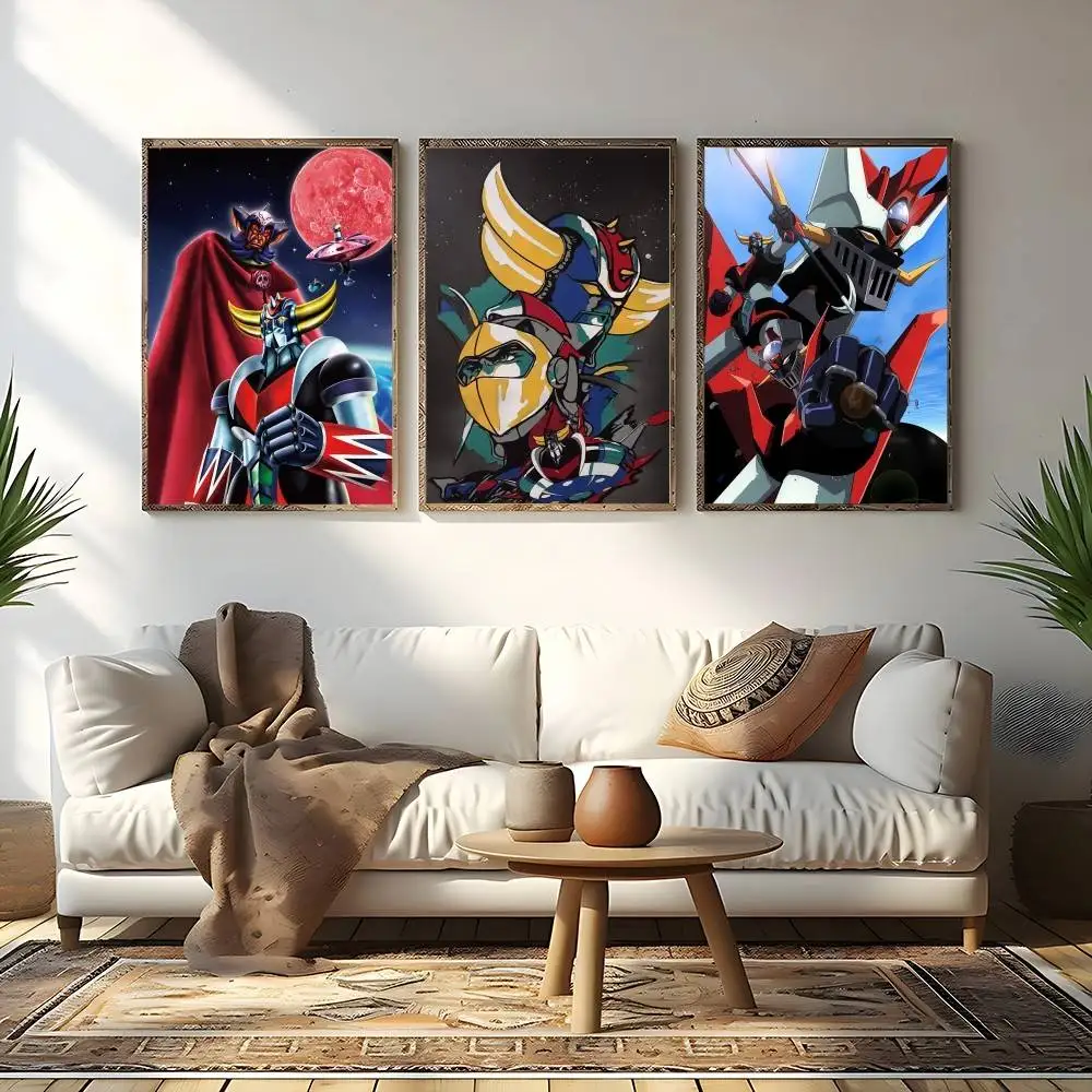 Cartoon Art Robot G-Goldorak M-Mecha Poster Print Canvas Pictures Home For Living Room And Bedroom Wall Modern Decor  Painting