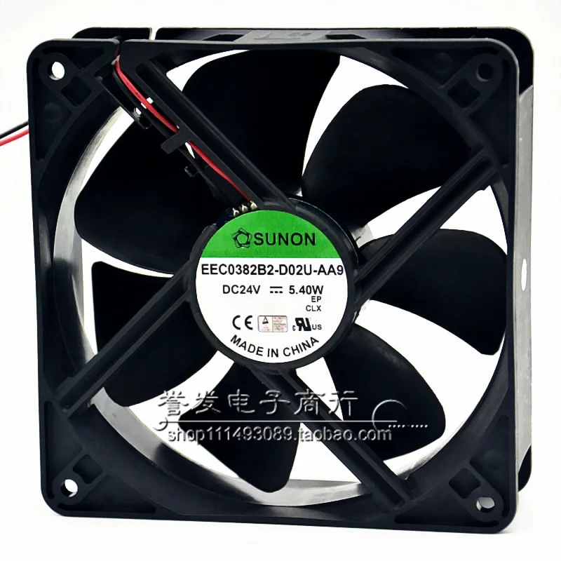 ใหม่แท้ EEC0382B2-D02U-AA9 DC 24V 5.40W 12038 120x120x38 มม. พัดลมระบายความร้อน หม้อน้ำ