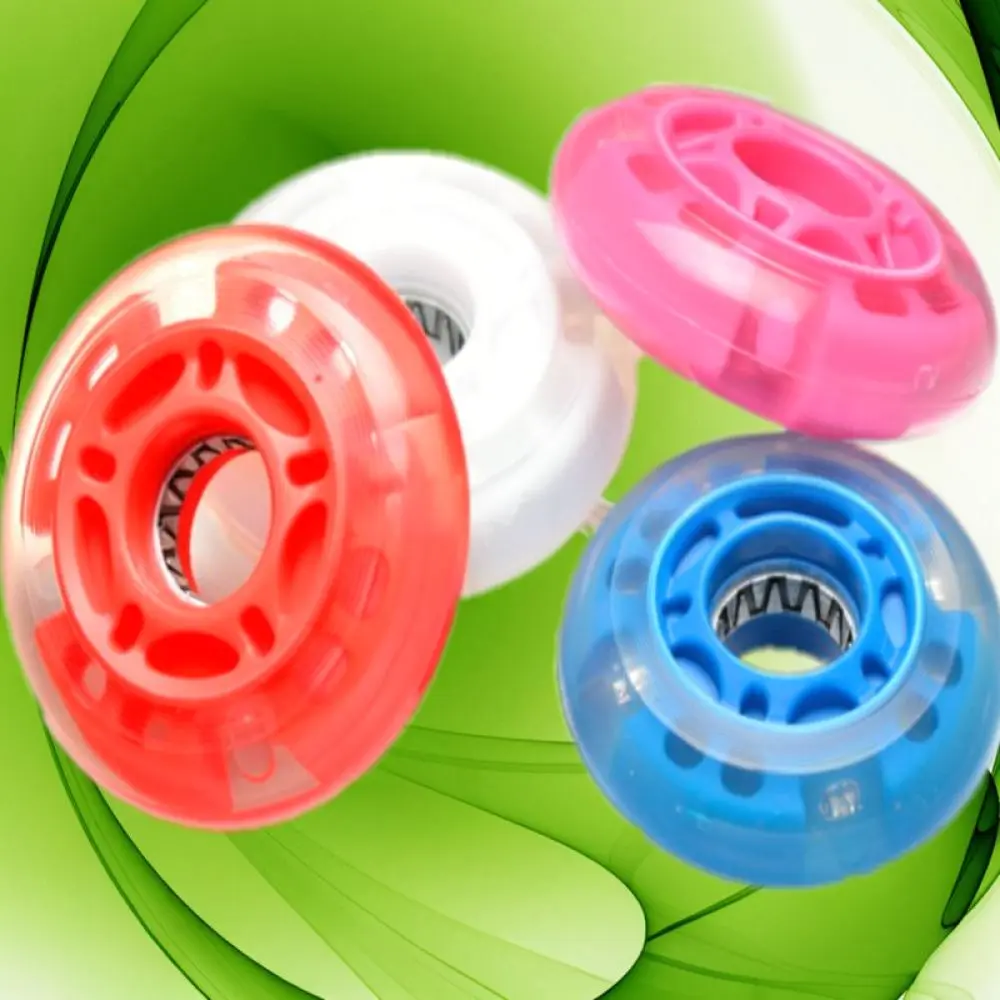 Replacement Glowing Wheels For Roller Skates Inline Skate Parts Durable PU LED Light Up Silent Skating Accessories