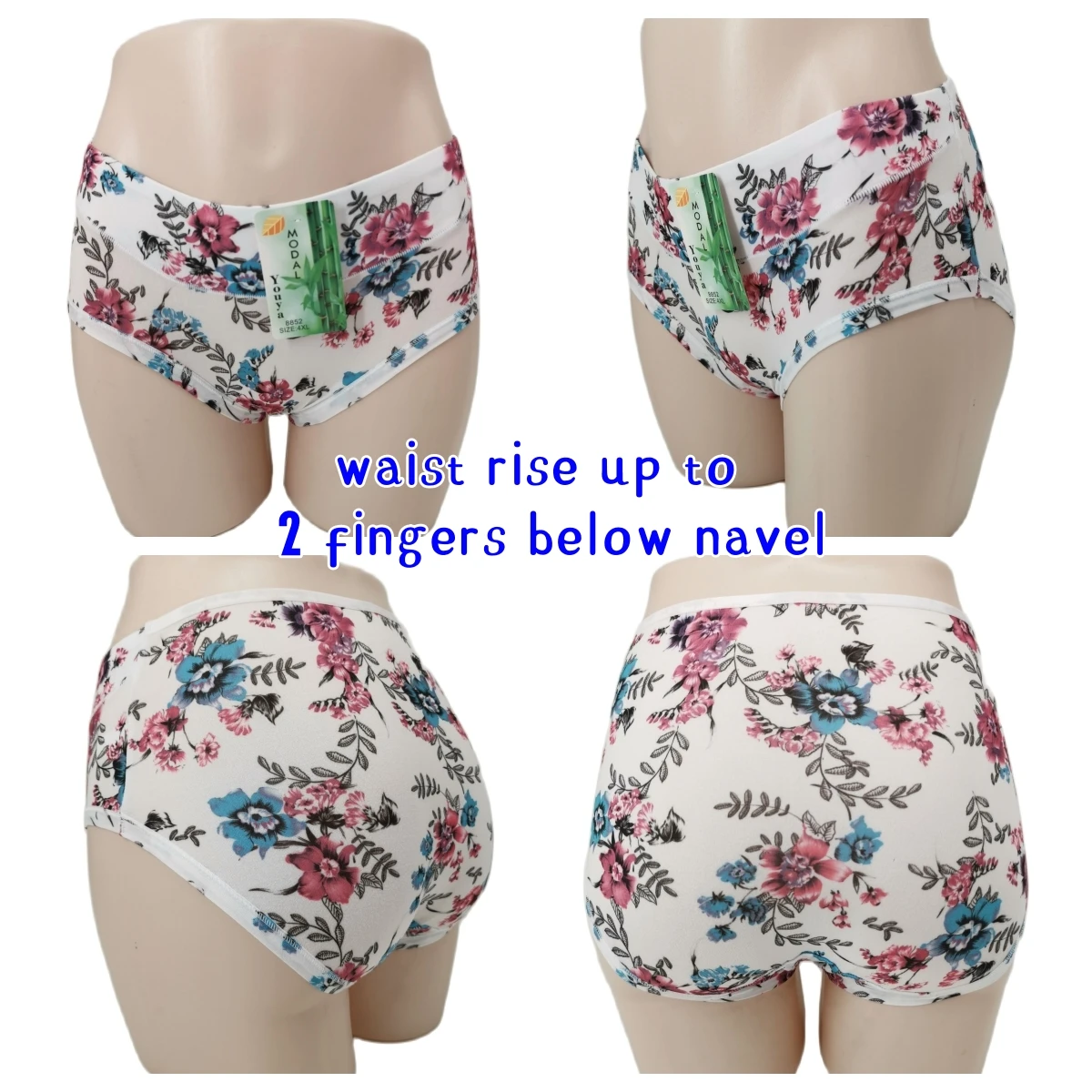 Floral Female Panties Plus Size,Mid-rise Women\'s Briefs,Flower Printing Women\'s Underpants,Woman Underwear Panti,Free Shipping