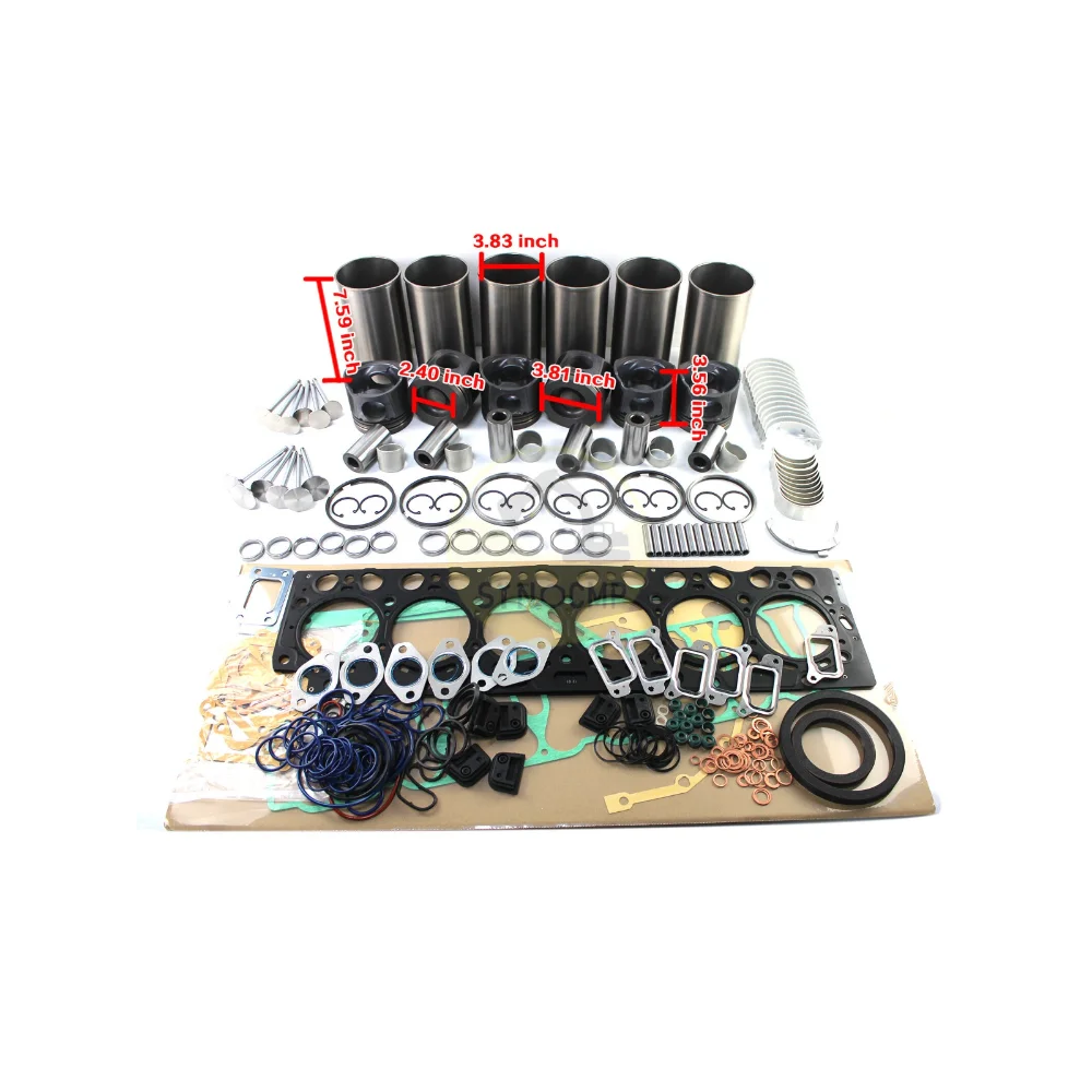 

H06CT H06C-T Overhaul Rebuild Kit for Hino Engine Hitachi Excavator EX220-3