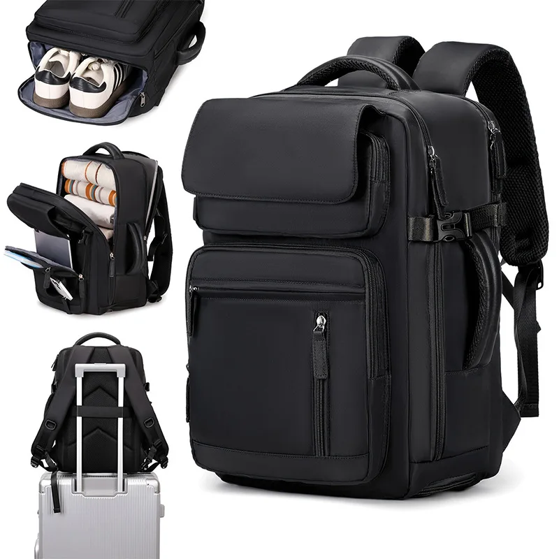 Ladies' Travel Backpack with Shoe Compartment Suitable for 15.6-inch Laptop Adjustable Shoulder Strap Backpack for Women Teacher