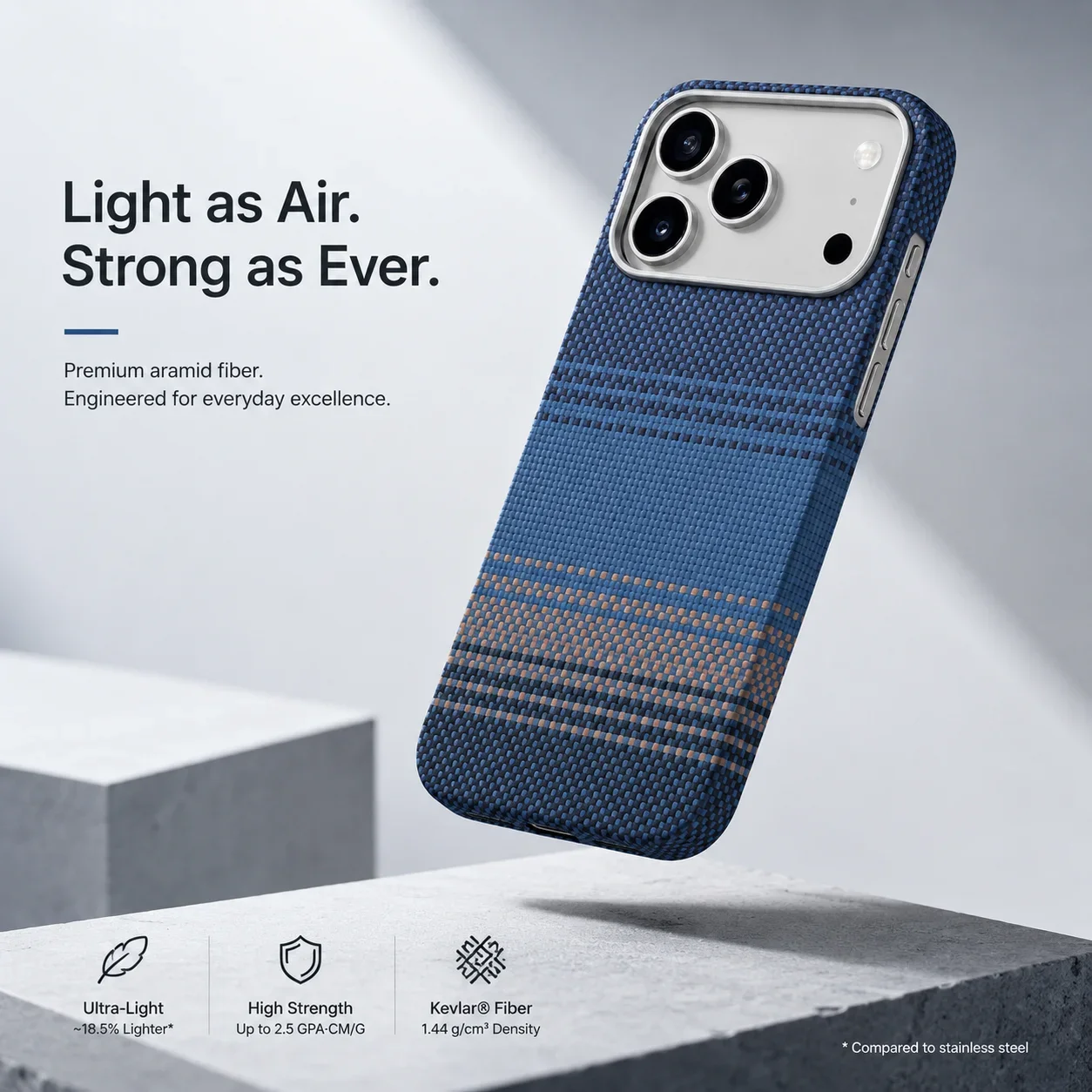 Case For IPhone18 17 Pro Max, 100% Kevlar Aramid Carbon Fiber Luxury Magsafe Magnetic Ultra-Thin Phone Back protective cover