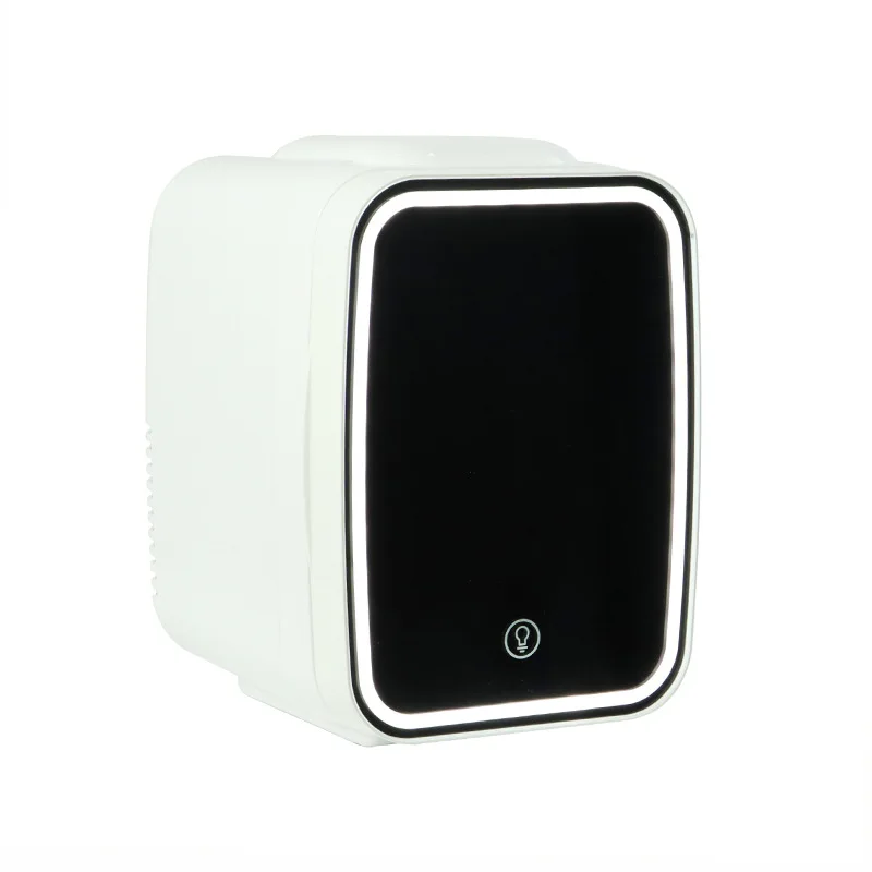 New 4L Cosmetics Refrigerator Convenient Single Open Refrigerator Mirror LED Small Refrigerator, Mini Refrigerator