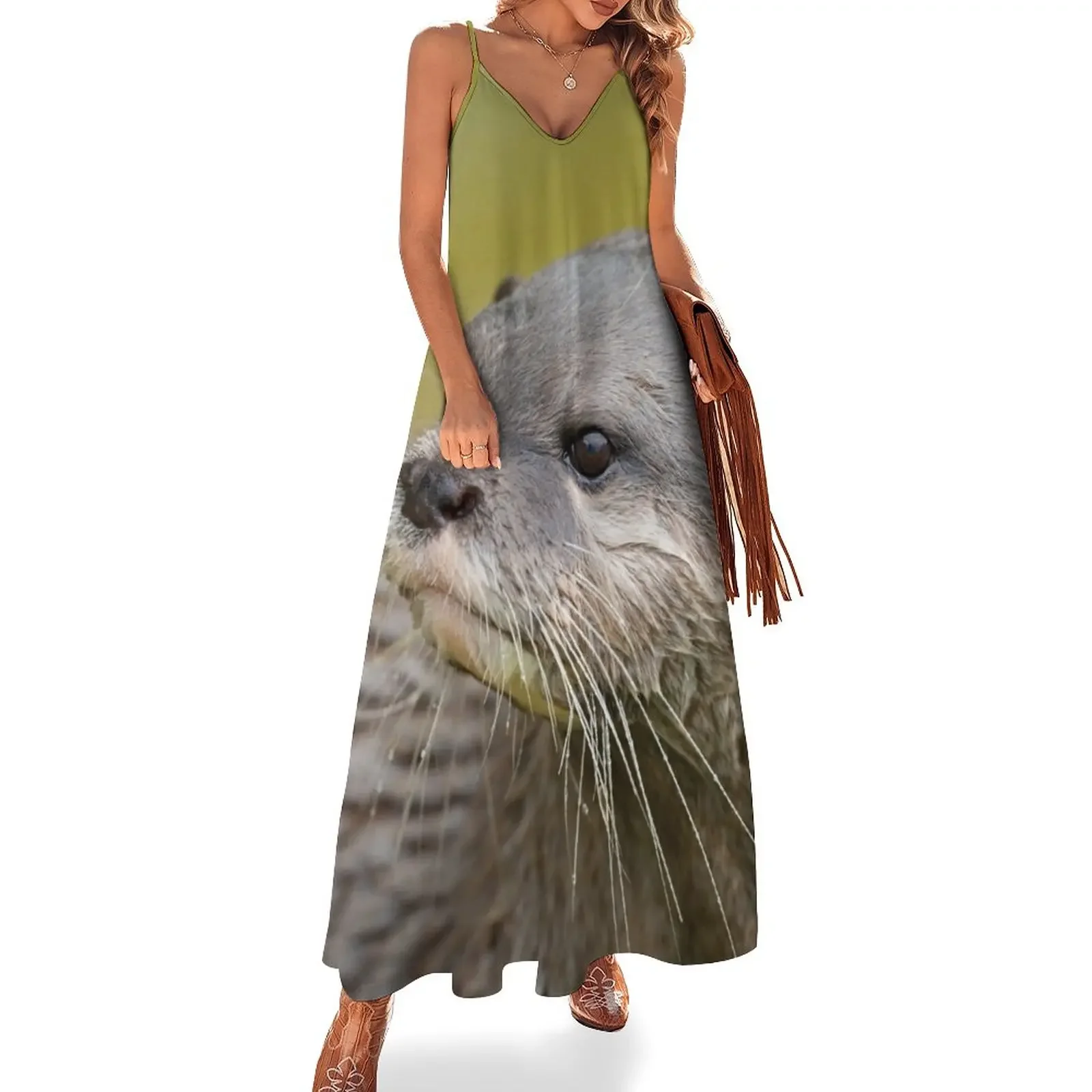 

Otter Looking Behind Him Sleeveless Dress Dress for girls women clothing 2024 new arrivals