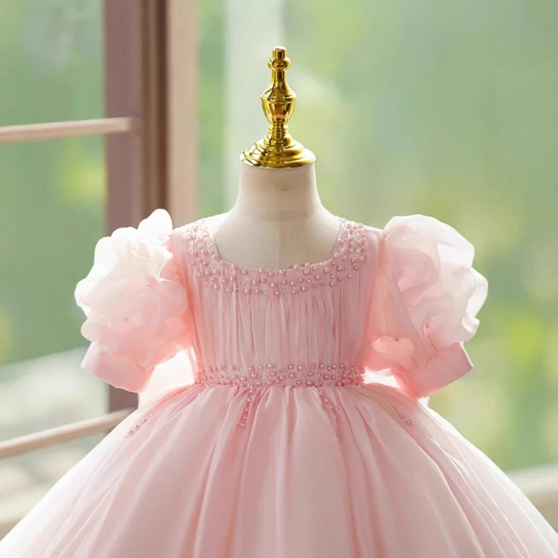 

Girls' First Flower Girl Wedding Dress Children's Birthday Little Host Piano Performance