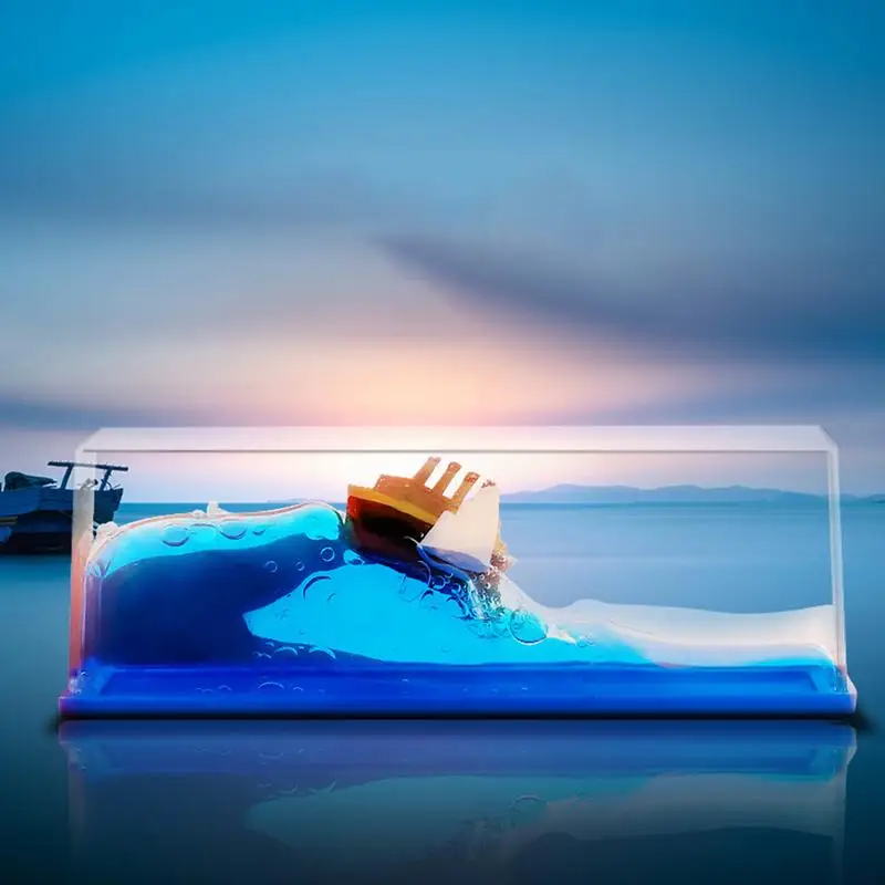 

Cruise Ship Fluid Drift Bottle Titanic Creative Ship Sea Office Decoration Stress Relief Toy Decoration Decoration Birthday Gift