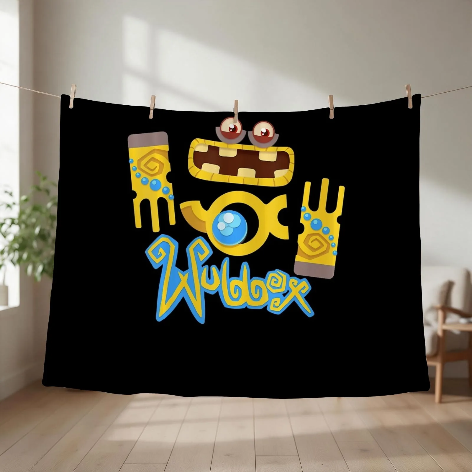 My Singing Monsters Wubbox Funny Throw Blanket couch cozy soft plush fuzzy picnic outdoor blanket