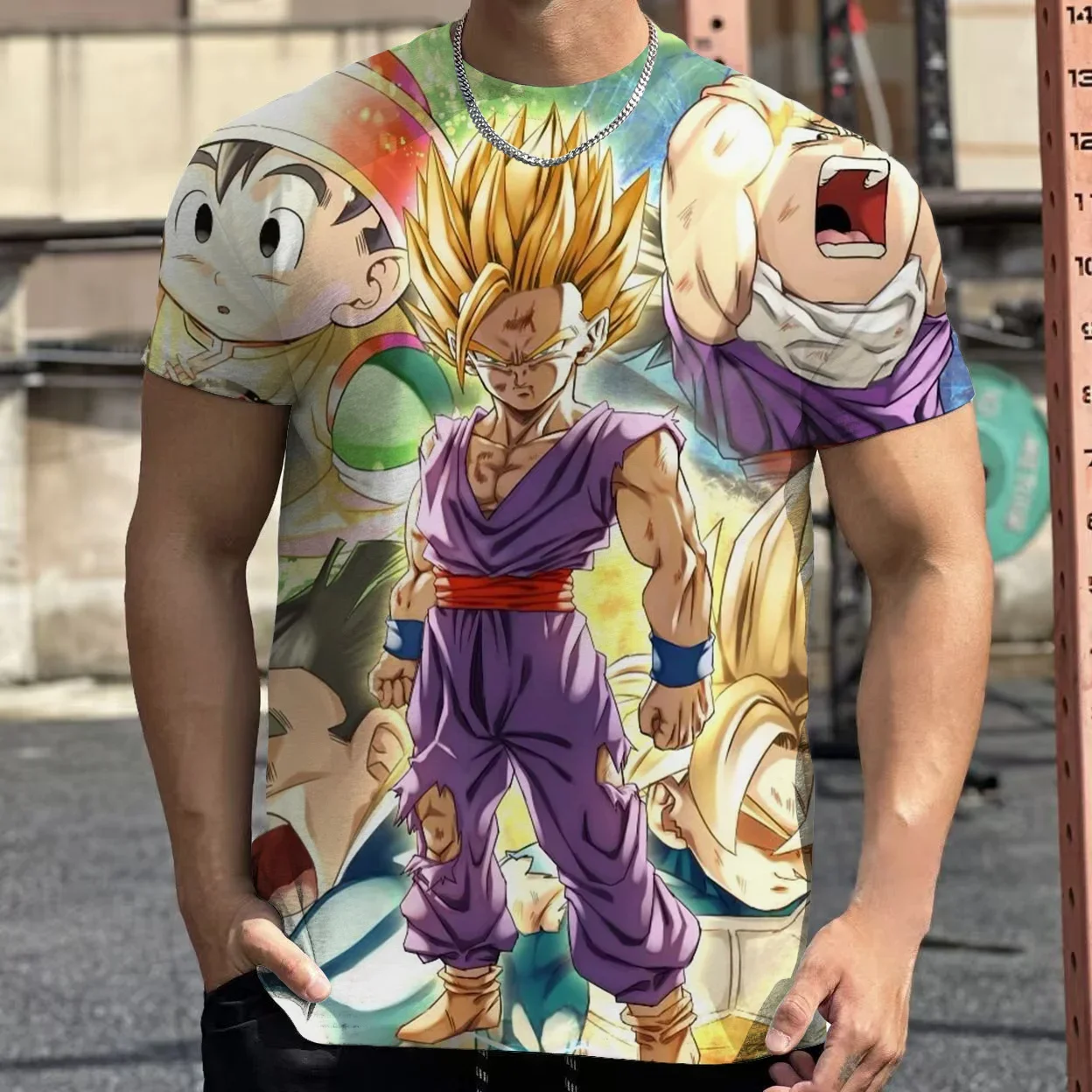 

2025 Fashion Dragon Ball 3D Harajuku Kids Boys T-shirt Summer Short Sleeve O-Neck Goku Vegeta Men's Cosplay Casual Shirt Boys