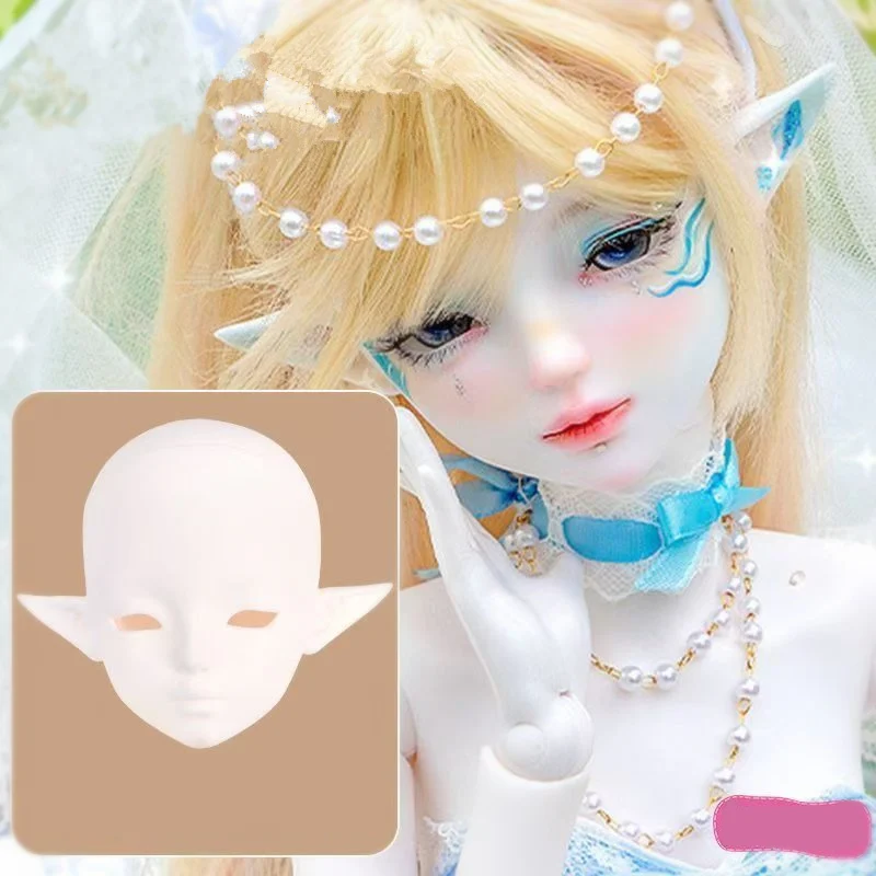 

1/3 Bjd Accessories White Skin 57cm Girl Doll's Head No Makeup Elf Head
