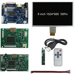 9 Inch 1024*600 LCD Screen Display Monitor With Driver Control Board VGA HDMI-Compatible For Lattepanda,Raspberry Pi Banana Pi