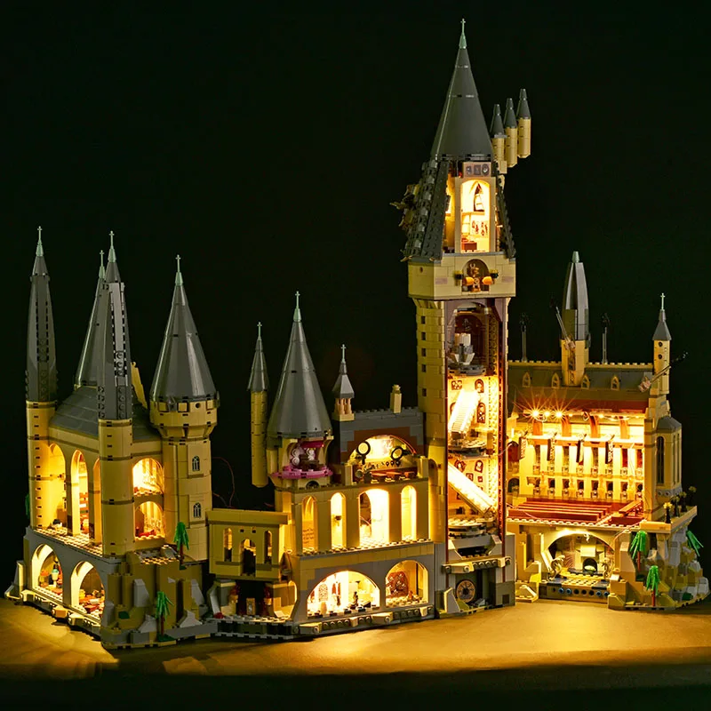 LED Light Set Compatible With 71043 Hogwarts Castle Building Blocks RC control Lighting Toys For Children Christmas Gifts