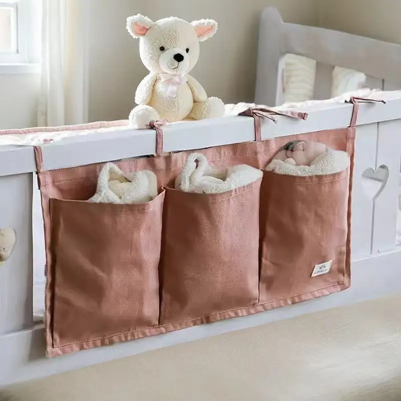 Baby fence bedside storage hanging bag, baby bedside storage bag, baby stroller multifunctional hanging toy storage bag