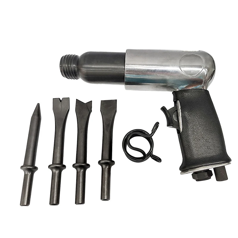 Air Pneumatic Hammer Tool Kit Heavy Duty Pneumatic Chisel Drill Tool Power Hammer for Car Repair Brake Pad Rust Removal