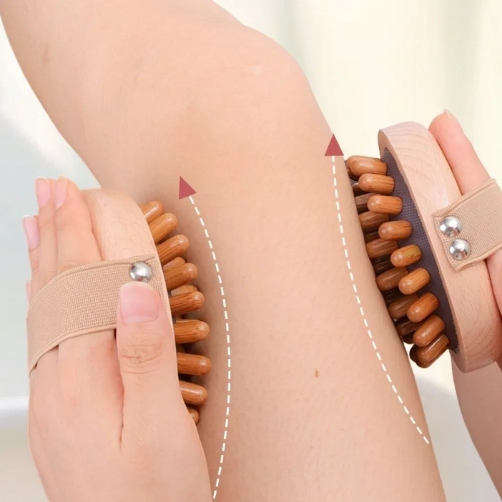 

New Multi-Functional Massage Comb Handheld Wooden Meridian Brush Head Portable Body Dredge Brush Belly Massage