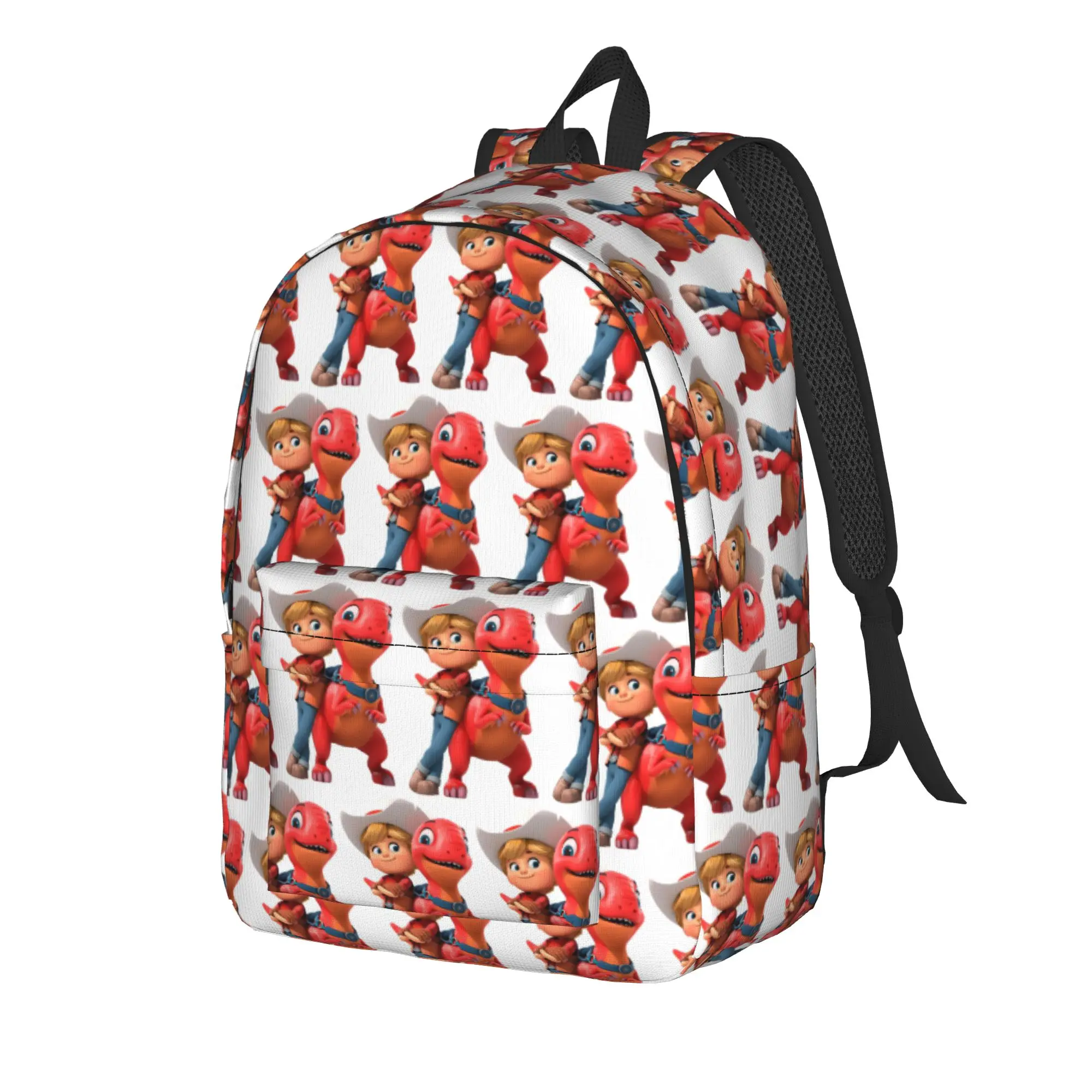 D-Dino Ranch Backpack Student  Big Backpacks Polyester Style High School Bags Daily Designer Rucksack