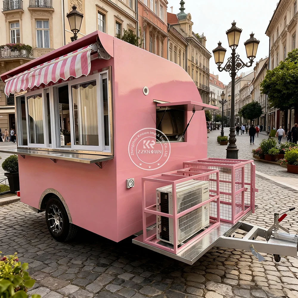 

Food Truck for Falafel Hotel Rolling Cart With Toilet Coffee Cart Foodtrailer Drivable Food Truck Trailer