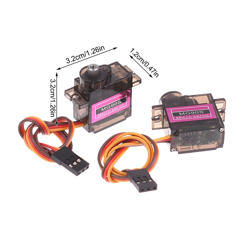 1 unidade MG90S 180 °   360 °   Micro metal engrenagem servo de alta velocidade para avião rc helicóptero barco carro mini servos crianças brinquedo acessório