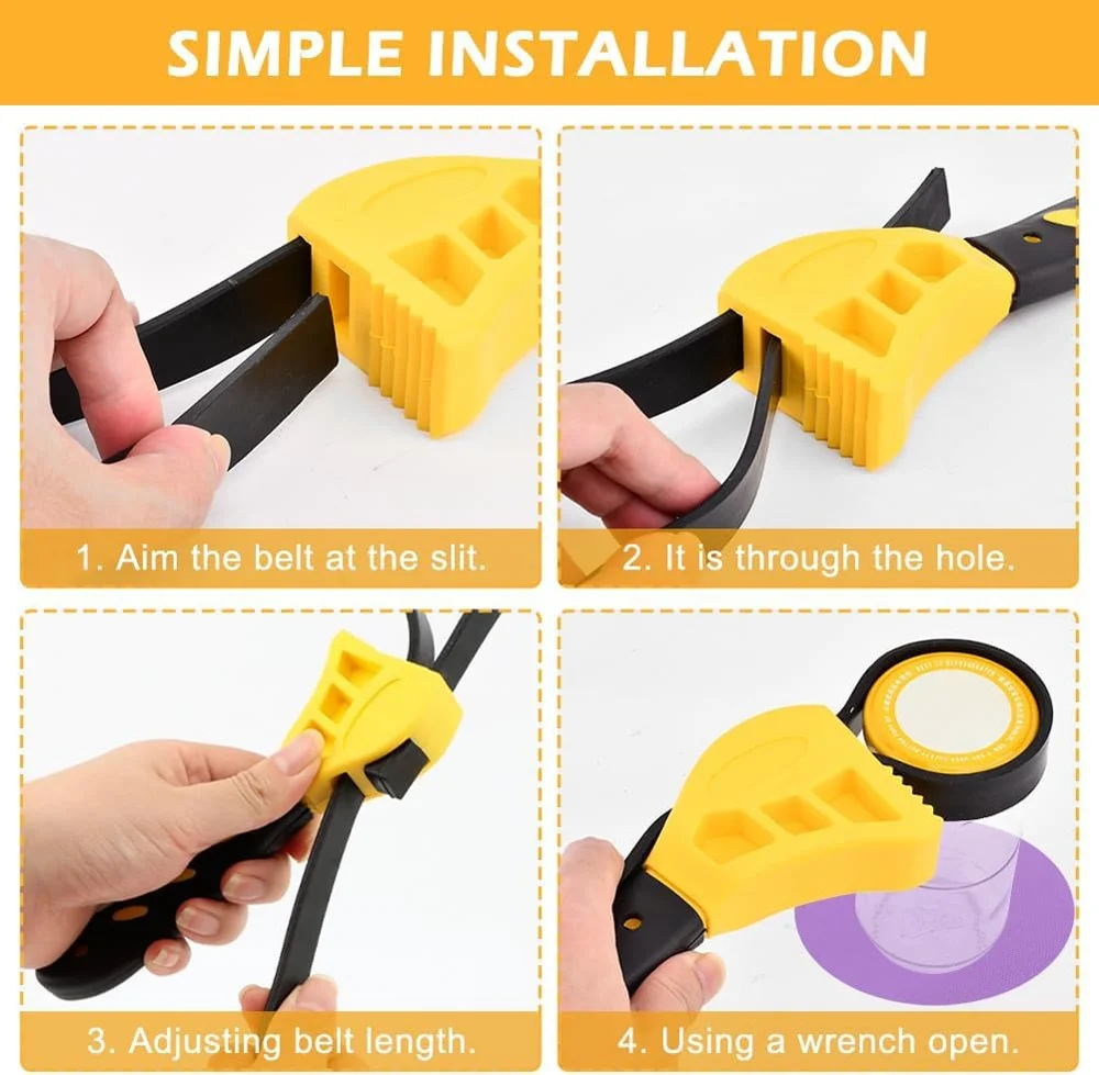 1 PCS 6-inch Adjustable Belt Wrench Plastic Multi-function Bottle Opener Universal Auto Repair Filter Hardware Tool