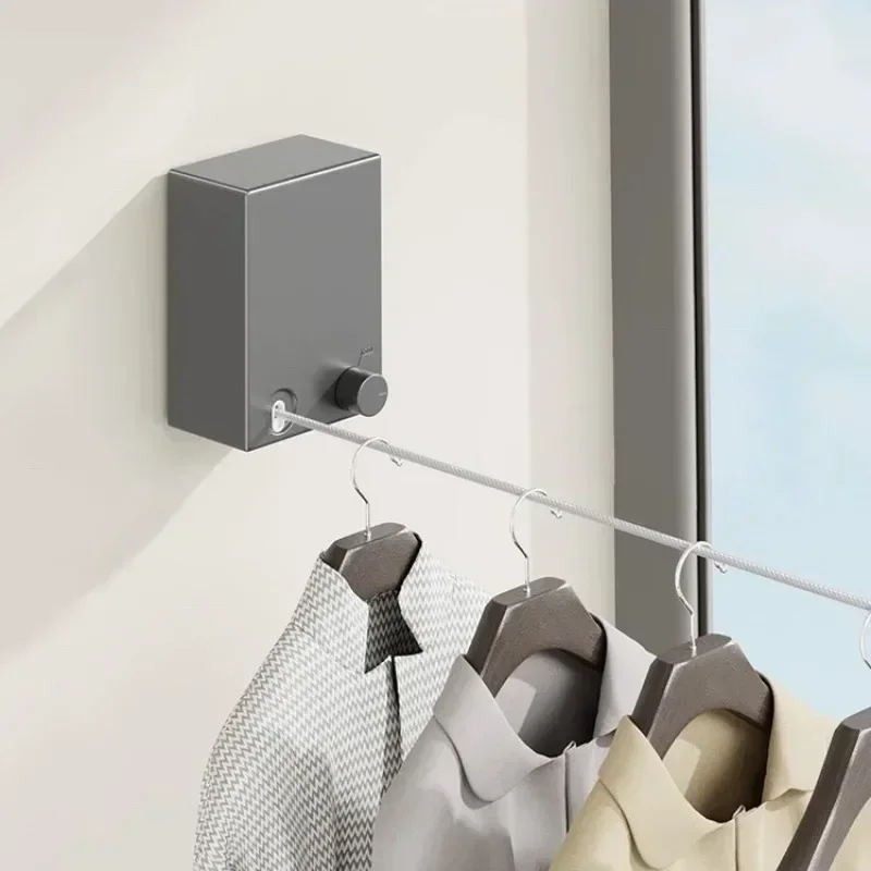 

Retractable 4.2m Clothesline Stainless Seel Pull-Out Clothes-Drying Machine Rope Space-Saving Clothes Drying Rack For Household