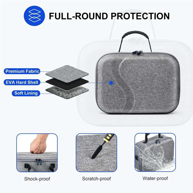 

Large Carrying Case For Meta Quest 3 Accessories, Storage Case Bag For Quest 3 VR Headset, Controller Grips, Travel Case Durable