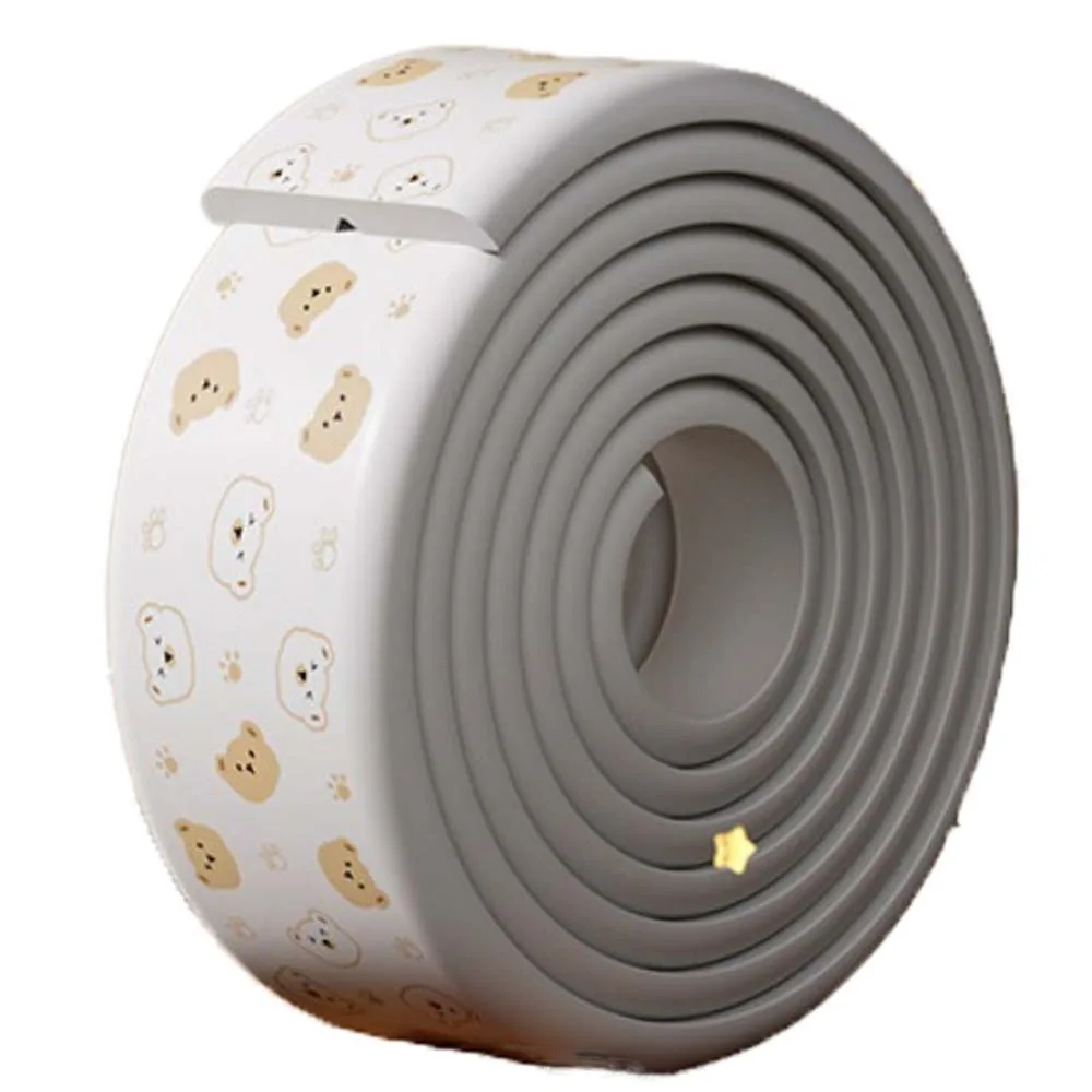 

Double-sided Tape Baby Anti-collision Strip Traceless Soft Table Corner Protective Cover Cartoon Grey NBR Edge Corner Elderly