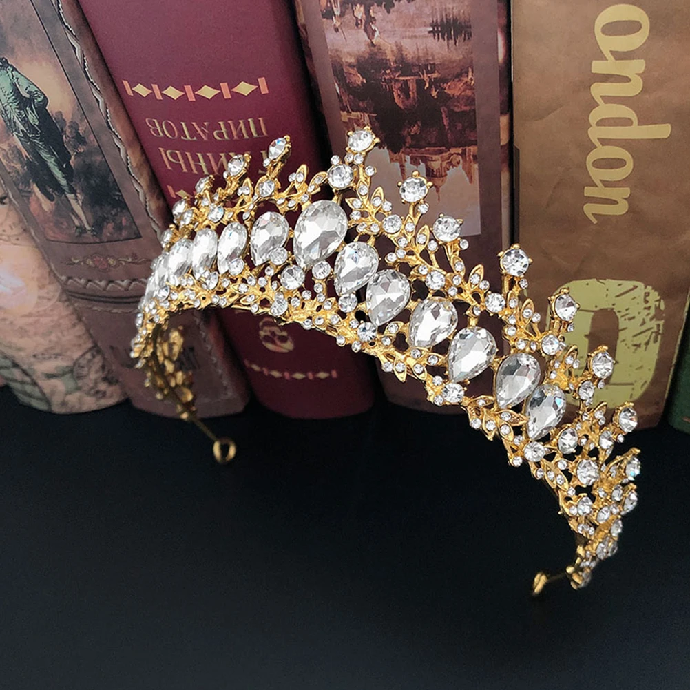 

Rhinestone Crown Hair Accessory Multicolor Bride Wedding Headdress Fashion Headwear Elegant Design Brightness Unique