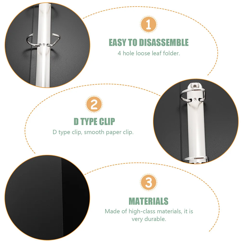 

2Pcs Plastic File Folder Blinder Type Reusable A4 Document Folder Fine Workmanship for School Office Exam Papers Storage