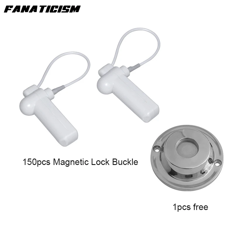 150pcs Supermarket Anti-Theft Hard Label AM (58KHZ) Anti-Theft Tag Magnetic Lock Buckle