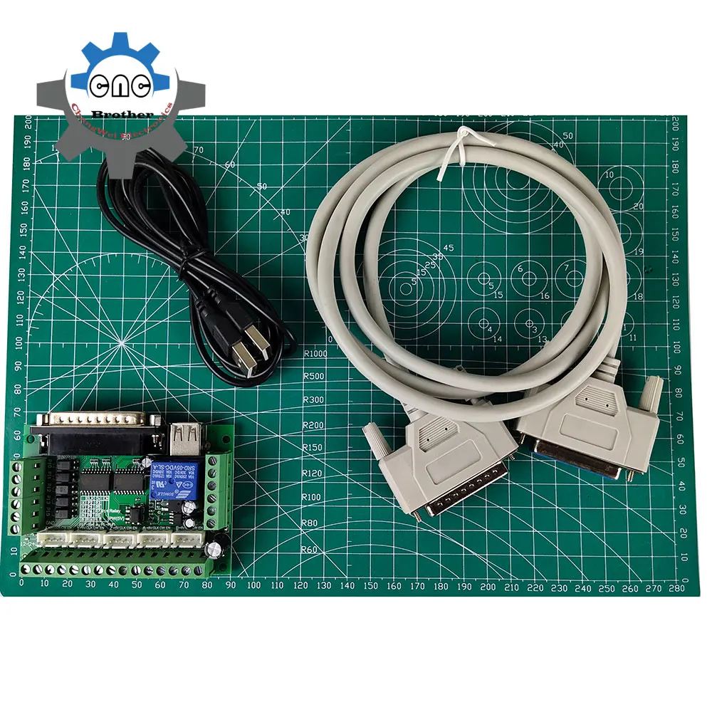 Macchina per incidere MACH3 scheda di controllo CNC 5 assi, con fotoaccoppiatore, Controller di azionamento del motore, con porta parallela a 25 Pin