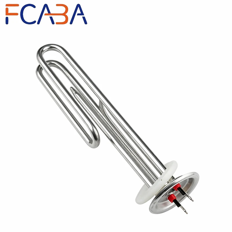FCABA Stainless Steel Heating Tube Element 220V 3KW 210mm Tube Length Electric Resistance Water Heater Pipe